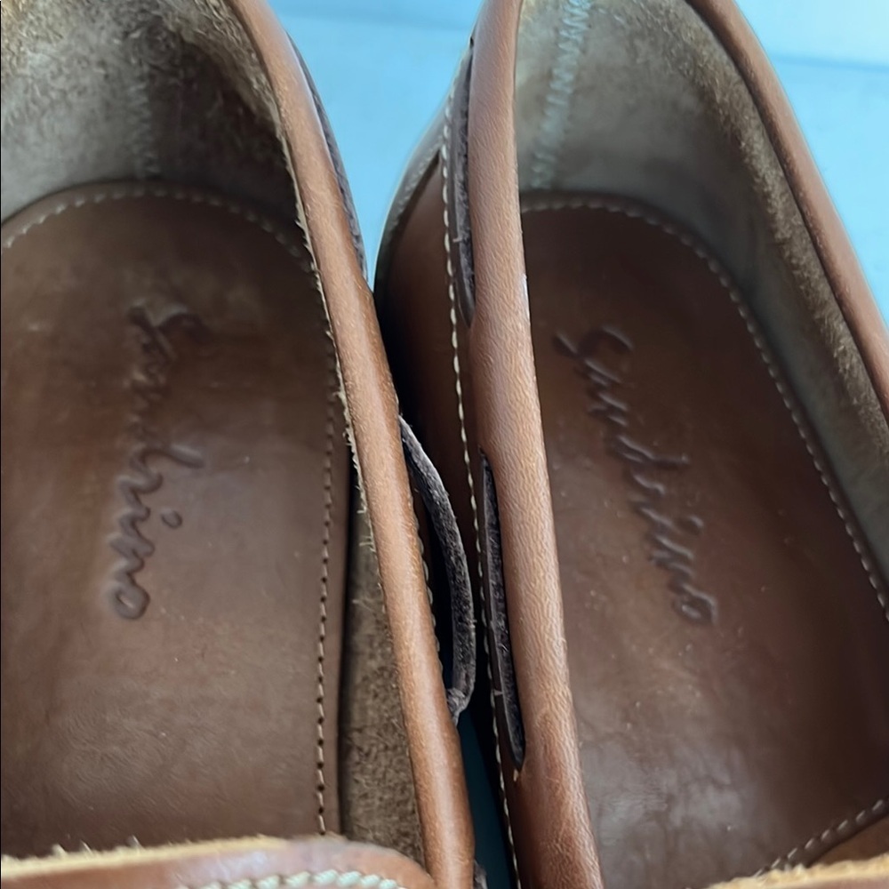 Sandrino Leather Loafers with Moccasin Stitching brown 12D - Picture 3 of 7